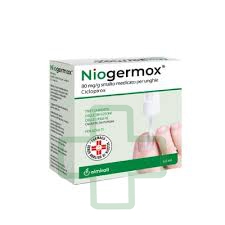 Niogermox 80 Mg/G Smalto Medicato Per Unghie Flacone In Vetro Da 6,6 Ml Con Tappo A Vite Pp + Pennellino Applicatore