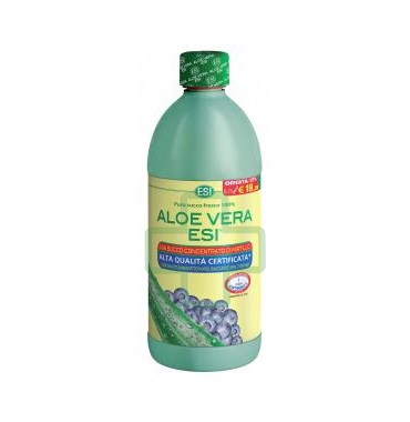 Esi Linea Depurazione e Benessere Aloe Vera Puro Succo Gusto Mirtillo 500 ml