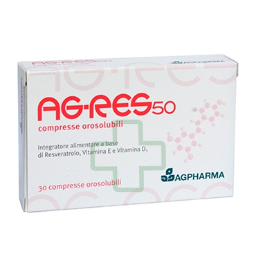 AGPharma Linea Antiossidanti AG-Res 50 Integratore Alimentare 30 Compresse