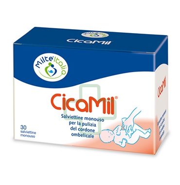 Milte Italia Linea Igiene del Neonato CicaMil 30 Salviettine Cordone Ombelicale