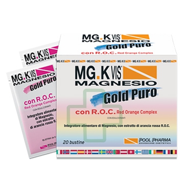MGK VIS Linea Sali Minerali MG Gold Puro Magnesio Citrato Integratore 20 Bustine