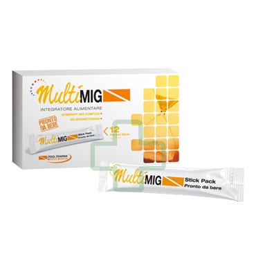 MGK VIS Linea Vitamine MultiMig Integratore in Soluzione 12 Stick Frutti Rossi