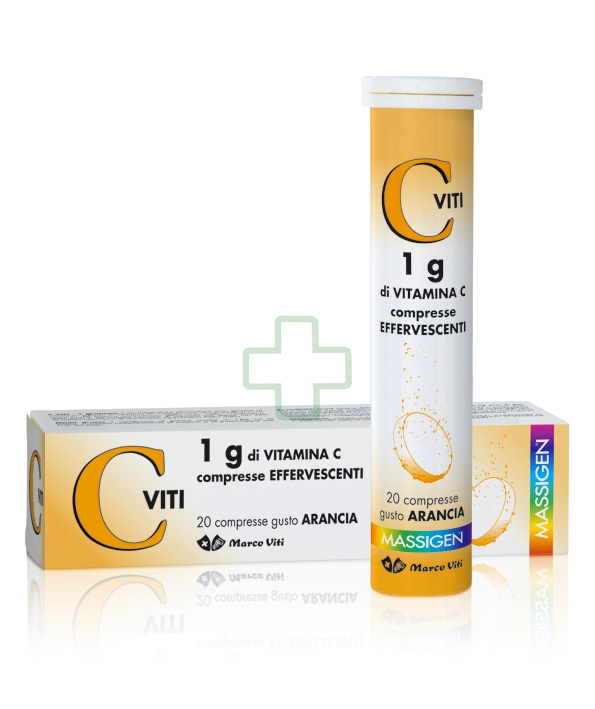 Massigen Linea Vitamine Viti C 1 g Integratore 20 Compresse Effervescenti