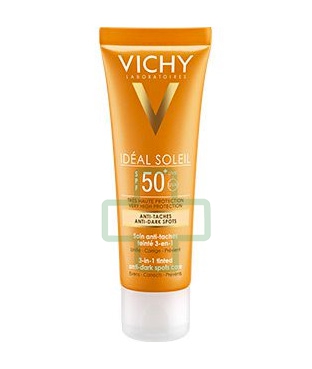 Vichy Linea Ideal Soleil SPF50+ Protezione Anti-Macchie 3 in 1 Colorata 50 ml