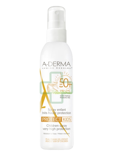 A-Derma Linea Solare Protect SPF50+ Kids Protezione Altissima Bambini 200 ml