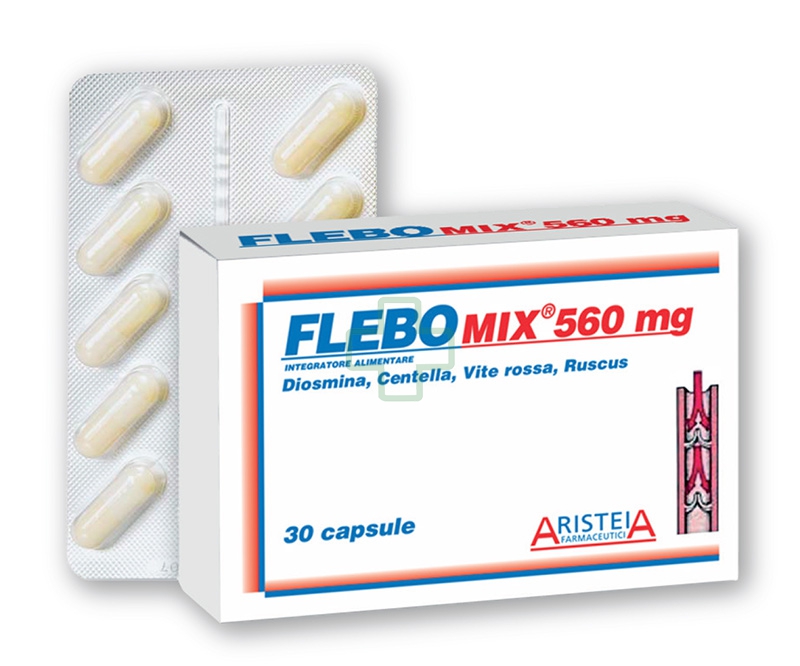 Aristeia Farmaceutici Linea Microcircolo Flebomix 560 Integratore 30 Capsule