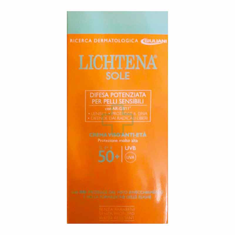 Lichtena Linea Sole SPF50+ Crema Difesa Potenziata per Pelli Sensibili 50 ml