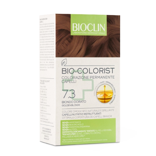 Bioclin Linea Colorazione Permanente Trattamento Capelli 7.3 Biondo Dorato