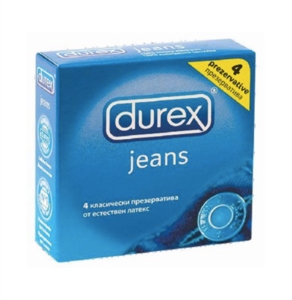 Durex Linea Classic Jeans Vestibilit Easy On Confezione con 4 Profilattici