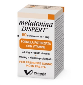 Vemedia Pharma Linea Sonno e Relax Melatonina 1 mg Integratore 60 Compresse