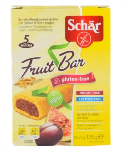 Schar Linea Dolci e Biscotti Fruit Bar 5 Barrette con Frutta e Fibre da 25 g