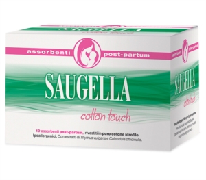 Saugella Linea Cotton Touch 10 Assorbenti Post-Partum in Puro Cotone