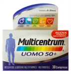 Multicentrum Linea Vitamine Minerali Over 50 Uomo 50 Integratore 30 Compresse