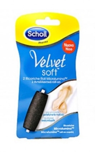 Scholl Linea Pedicure Professionale Velvet Soft Roll Confezione da 2 Ricambi