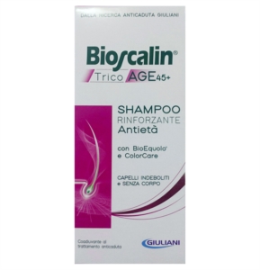 Bioscalin Linea TricoAge 45+ con BioEquolo Shampoo Rinforzante Anti-Et 200 ml