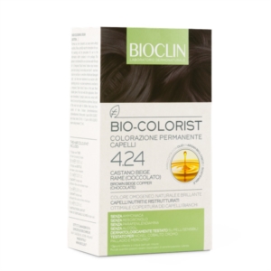 Bioclin Linea Colorazione Permanente Trattamento Capelli 4.24 Castano Beige Rame