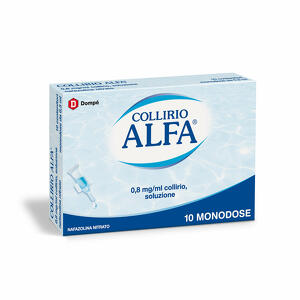 Alfa - 0,8 mg/ml collirio, soluzione 10 contenitori monodose 0,3 ml